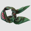Hand-Printed Small Square Silk Scarf in Box - Marushka Green