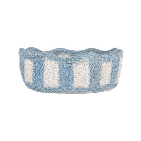 Mini Tulip Basket - Braided Rug Company - Light Blue