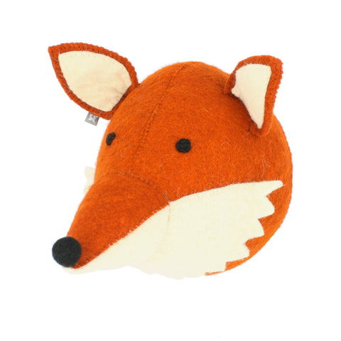 Mini Fox Head with Ruff by Fiona Walker, England