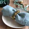 Mini Golden Bell Wreath - Set of Four Napkin Rings