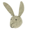 Mini Grey Hare Felt Wall Head by Fiona Walker, England