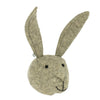 Mini Grey Hare Felt Wall Head by Fiona Walker, England