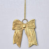 Mini Hanging Gold Metal Bow Decoration