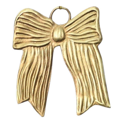 Mini Hanging Gold Metal Bow Decoration