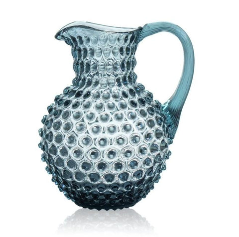 Hobnail Jug - 2L Round - Misty Blue