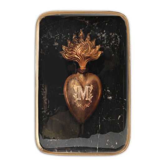 Enamelled Sacred Heart Mona Tray - Mini - Boncoeurs﻿