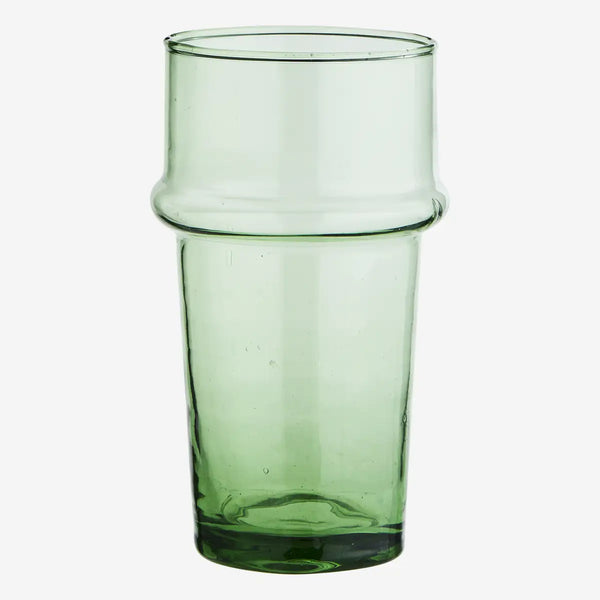 Moroccan Handmade Recycled Glass Beldi Tumbler - Green