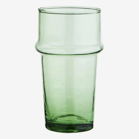 Moroccan Handmade Recycled Glass Beldi Tumbler - Green