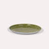 Enamelled Moss Green Leaves Tray
