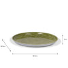 Enamelled Moss Green Leaves Tray
