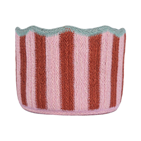 Tulip Basket - Braided Rug Company - Strawberry