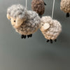 Handmade Felt Natural Hues Sheep Mobile - Fairtrade
