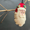 Traditional Felt Decoration - Santa Head in Red Hat