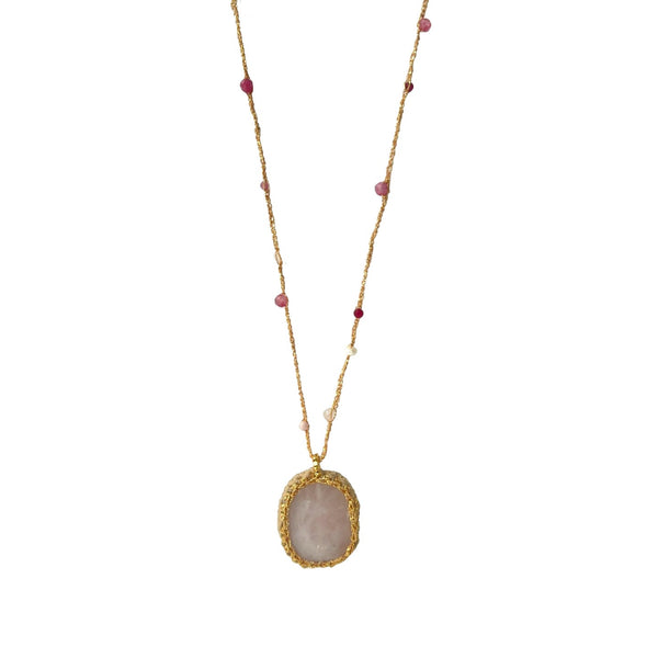 Ary Necklace - Rose Quartz - Ibu Jewels
