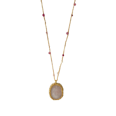 Ary Necklace - Rose Quartz - Ibu Jewels
