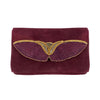 Nahua Aku Suede Clutch Bag - Burgundy