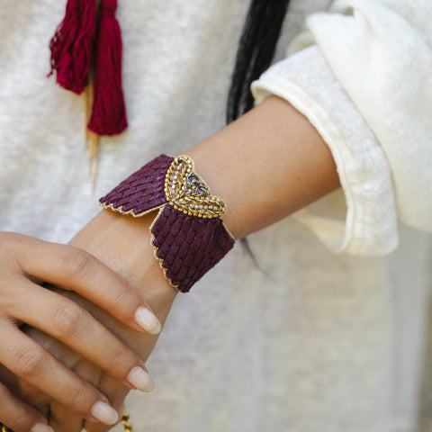 Nahua Angy Bracelet - Burgundy
