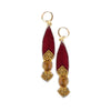 Nahua Branca Earrings - Burgundy