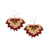 Nahua Madi Earrings - Burgundy