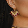 Nahua Madi Earrings - Burgundy