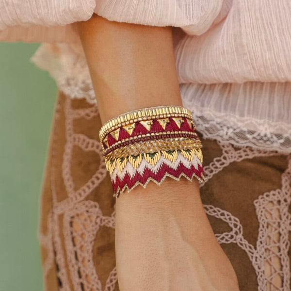Nahua Maheswari Bracelet - Burgundy