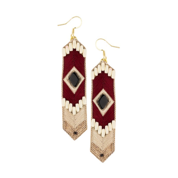 Nahua Napsa Earrings - Black Ruby