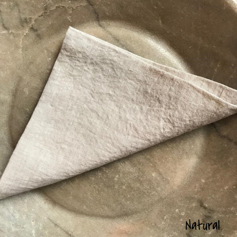 Natural Washed Linen Napkin from France