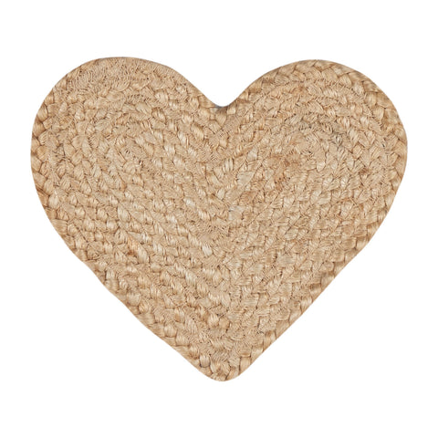 Jute Heart Coaster - Natural