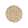 Natural Jute Scalloped  Placemats - Set of Six in Basket