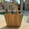 Natural Scallop Tote Bag - Large - Braided Rug Company