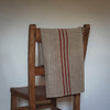 Natural Linen Teatowel - Set of Two - Various Stripe Designs - Red