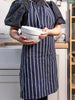 Classic Navy Stripe Cotton Apron