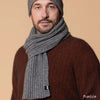 Noble Wilde Possum Merino Rib Scarf - Pumice
