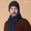 Noble Wilde Unisex Possum Merino Rib Beanie Hat - Neptune