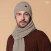 Noble Wilde Unisex Possum Merino Rib Beanie Hat - Oyster