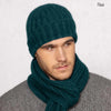 Noble Wilde Unisex Possum Merino Rib Beanie Hat - Paua