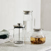 Glass Pitcher with Chrome Lid