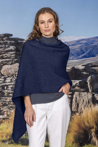 Noble Wilde Knitted North Cape or Poncho Maritime