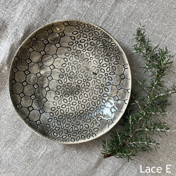 Wonki Ware Medium Spaghetti Bowl - Charcoal Lace