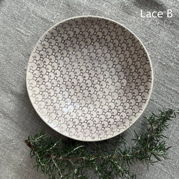 Wonki Ware Small Spaghetti Bowl - Aubergine Lace