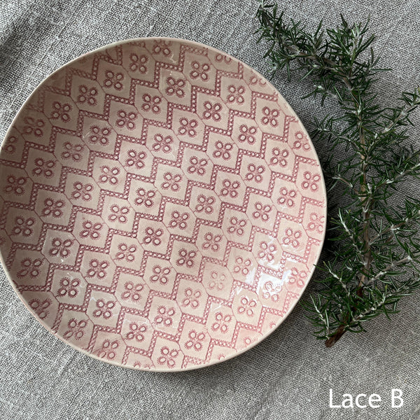 Wonki Ware Medium Spaghetti Bowl - Pink Lace