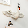 Odette Swan Head with Open Wings - Hand-Felted Organic Wool