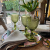 Diamond Wine Glass - Olive Green - Set of Four