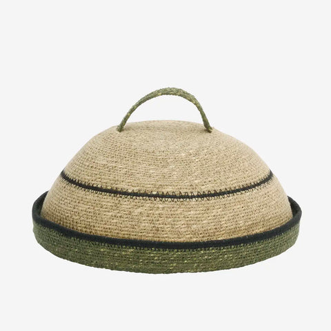 Organic Seagrass Tray and Food Cover Green Natural Black
