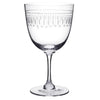 Vintage Style Long Stem Wine Glass - Ovals - Set of Six
