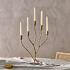 Statement Five Arm Antique Brass Candelabra