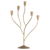 Statement Five Arm Antique Brass Candelabra