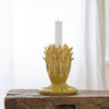 Artichoke Inspired Glazed Candlestick - Dijon