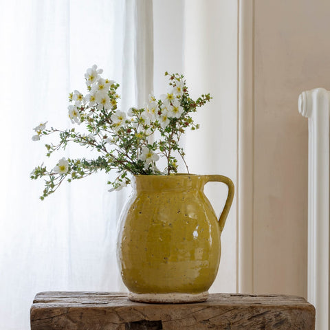 Rustic Glazed Jug - Dijon