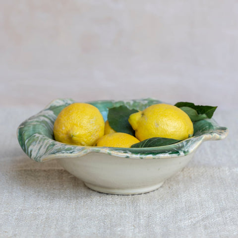 Green Melange Terracotta Bowl